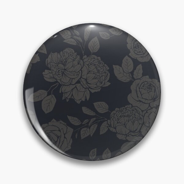 Item preview, Grey on Black Floral designed and sold by WeepingRock.