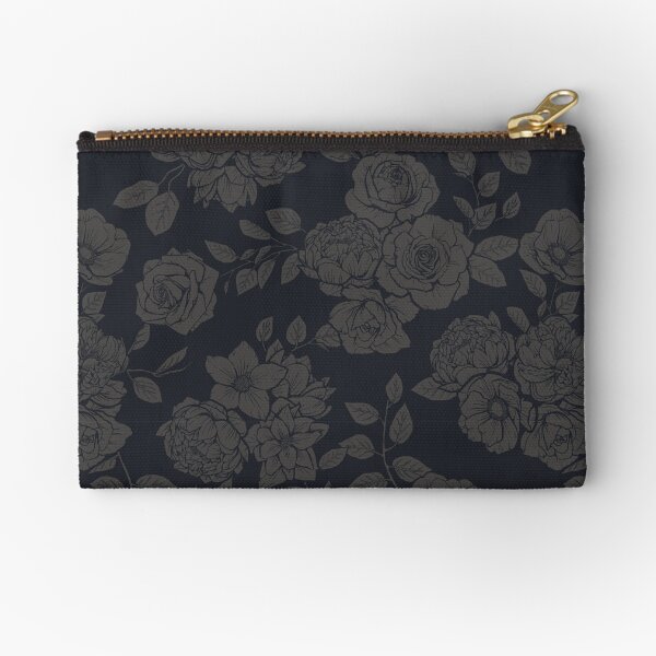 Item preview, Grey on Black Floral designed and sold by WeepingRock.