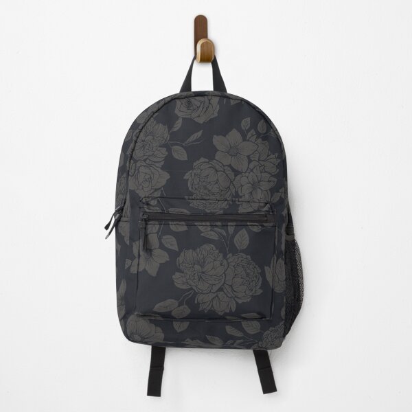 Item preview, Grey on Black Floral designed and sold by WeepingRock.