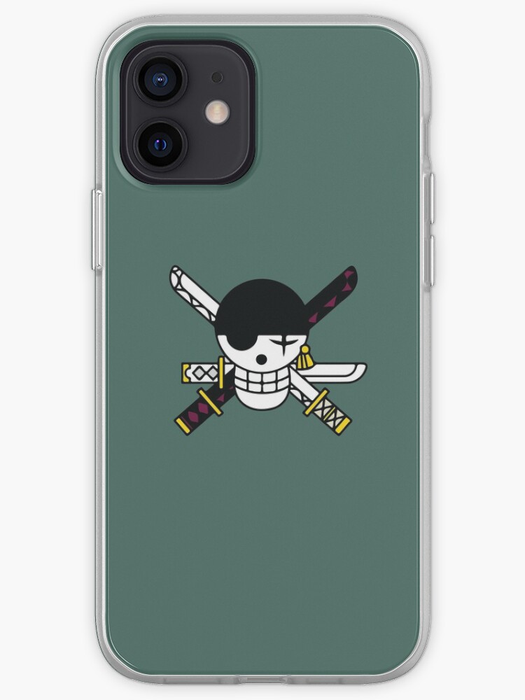 Zoro Jolly Roger Einteilige Flagge Gruner Pirat Iphone Hulle Cover Von Raxivex15 Redbubble