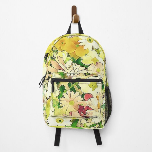 Item preview, Yellow White Green Flower Garden Art Print, Fresh and Calm Floral Art designed and sold by iASunshine.