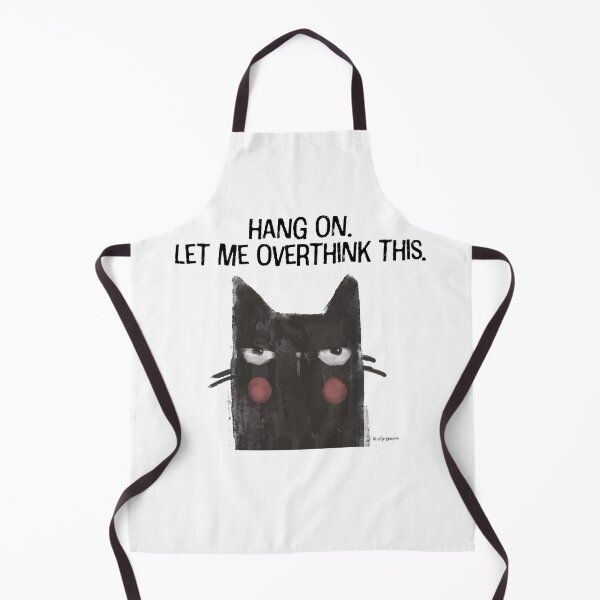Item preview, Black Cat Full of Snark - Hang On. Let Me Overthink This. designed and sold by blushingmeow.