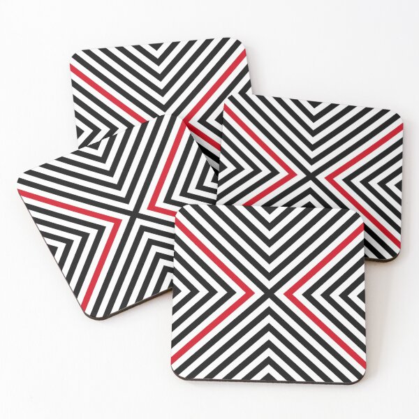 Item preview, Abstract Line Pattern Black & Red designed and sold by Gabriela Simon.
