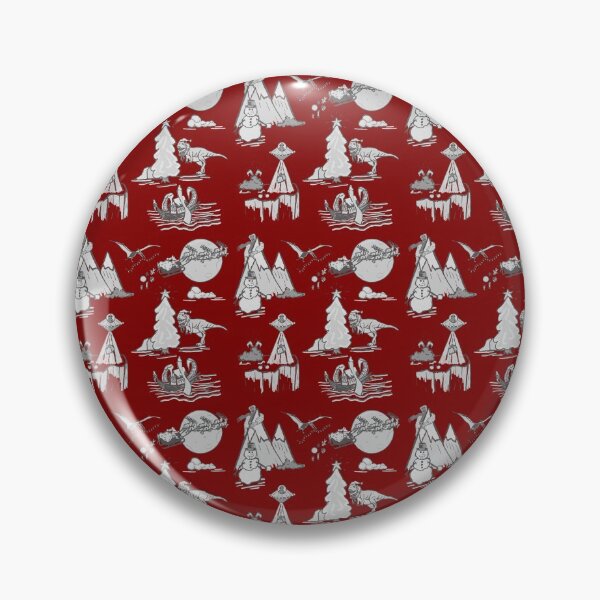Item preview, Outlandish Christmas Toile Pattern - Red Background designed and sold by Quick Brown Fox Canada.