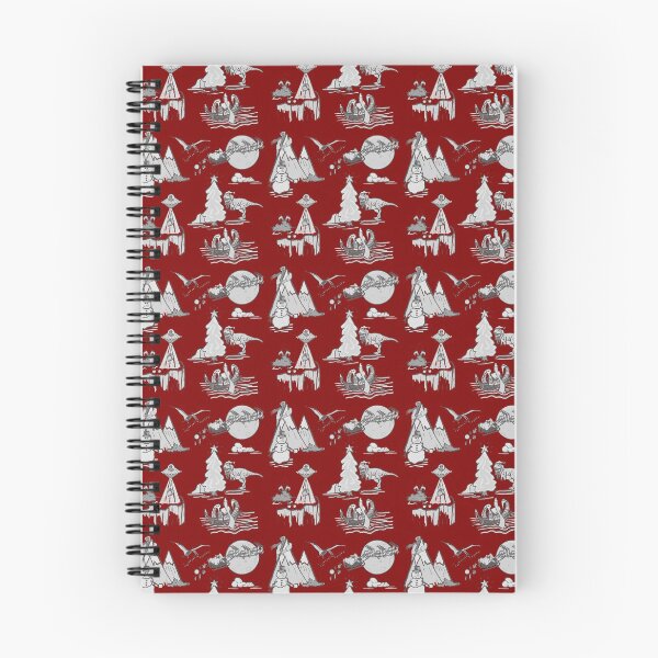Item preview, Outlandish Christmas Toile Pattern - Red Background designed and sold by Quick Brown Fox Canada.