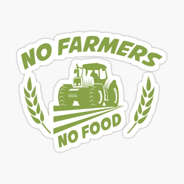 No Farmers No Food Design Sticker