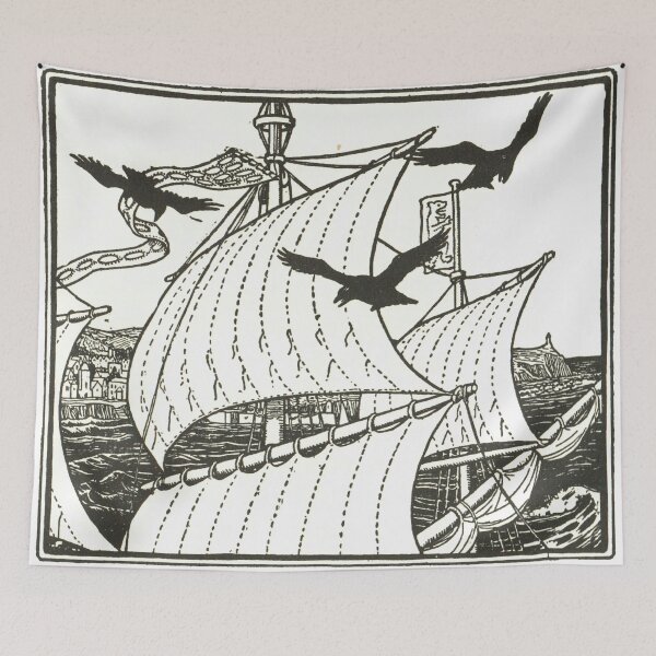 Item preview, Three Ravens - Vintage Folklore Illustration designed and sold by elevens.