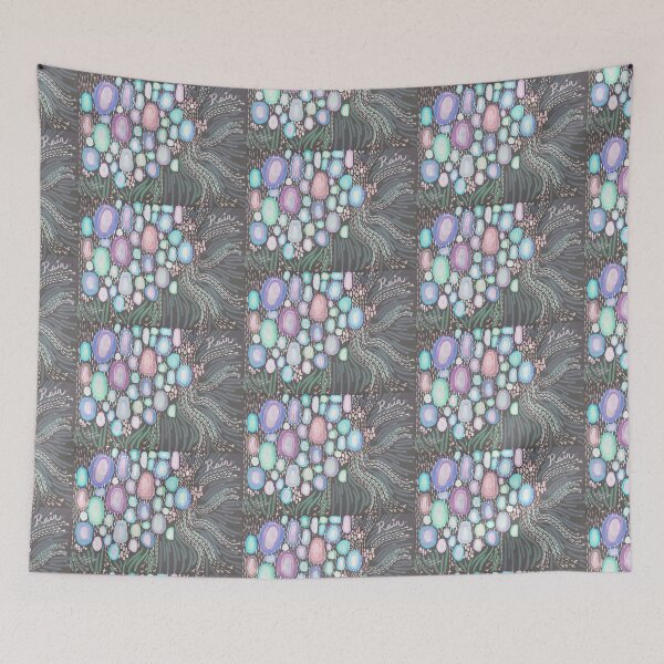 Item preview, Rainy night (fade purple on black) designed and sold by kiwibluemoon.