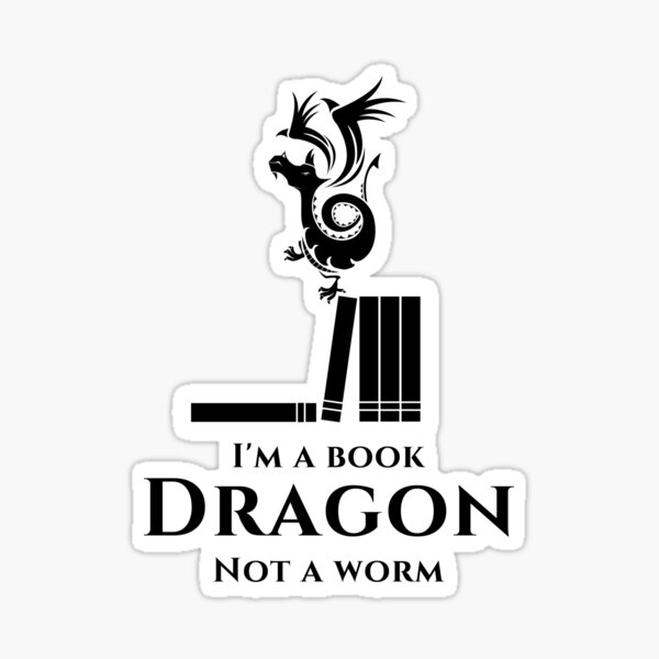 I'm a Book Dragon Sticker
