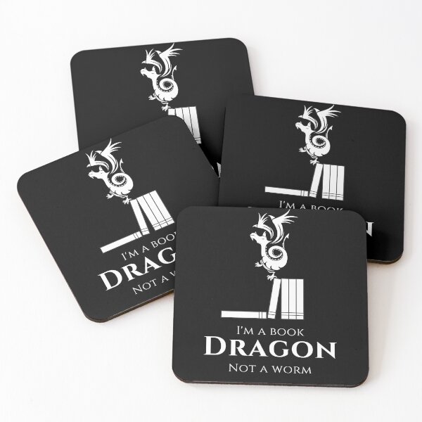 I'm a Book Dragon Coasters (Set of 4)