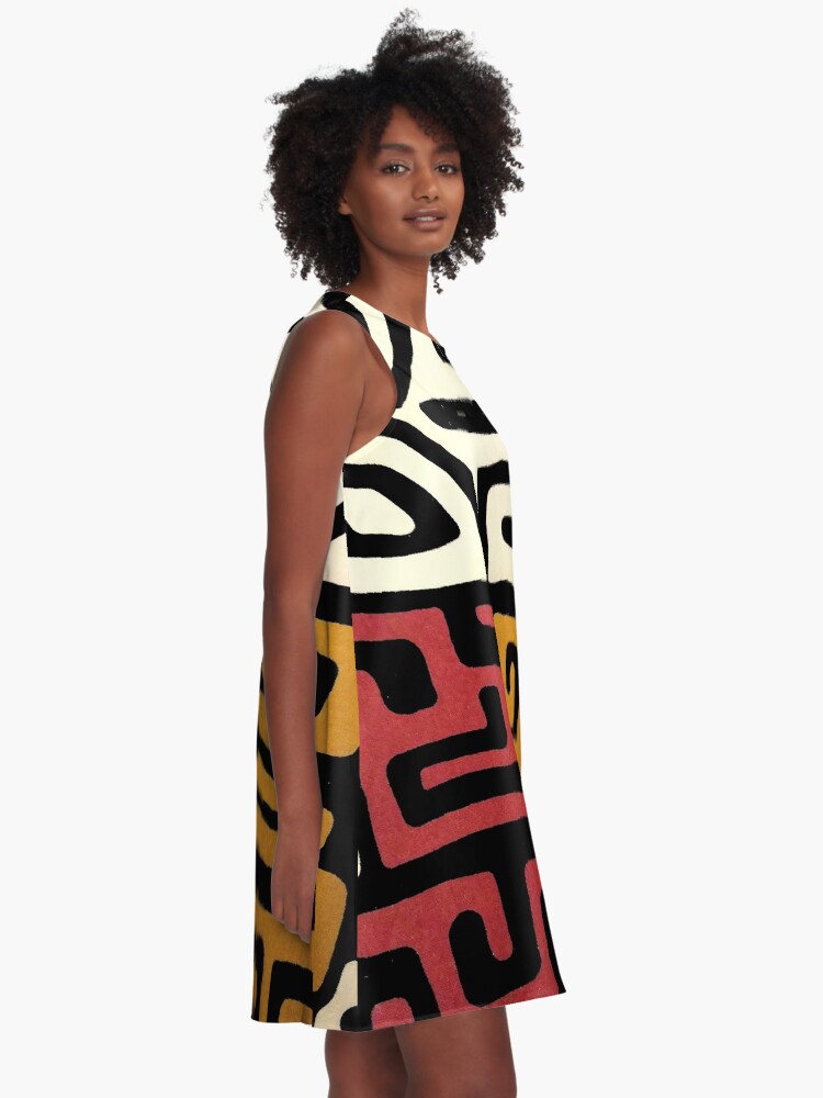 Thumbnail 2 of 4, A-Line Dress, African Mudcloth designed and sold by CrazyCraftLady.