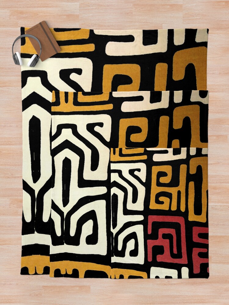 Alternate view of African Mudcloth Throw Blanket
