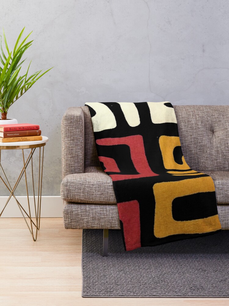 Alternate view of African Mudcloth Throw Blanket