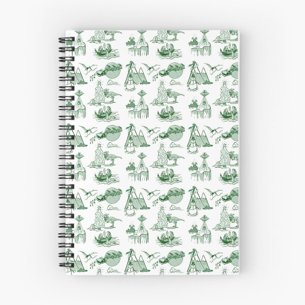 Item preview, Outlandish Christmas Toile Pattern - green on white designed and sold by Quick Brown Fox Canada.