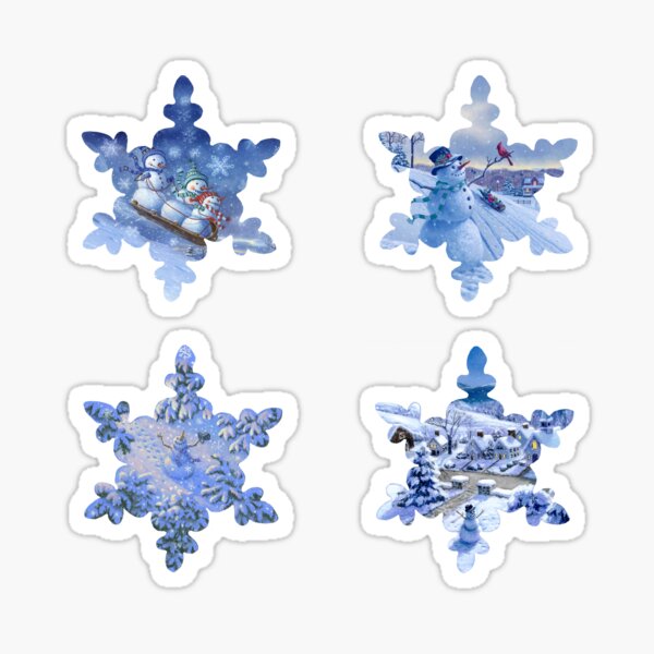 C122 Mini Snowflakes – Violette Stickers