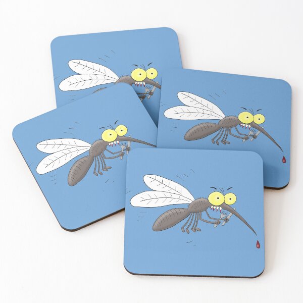 Item preview, Funny mosquito insect cartoon illustration designed and sold by FrogFactory.