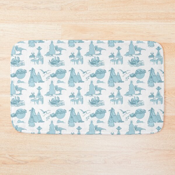 Item preview, Outlandish Christmas Toile Pattern - Blue on white designed and sold by Quick Brown Fox Canada.