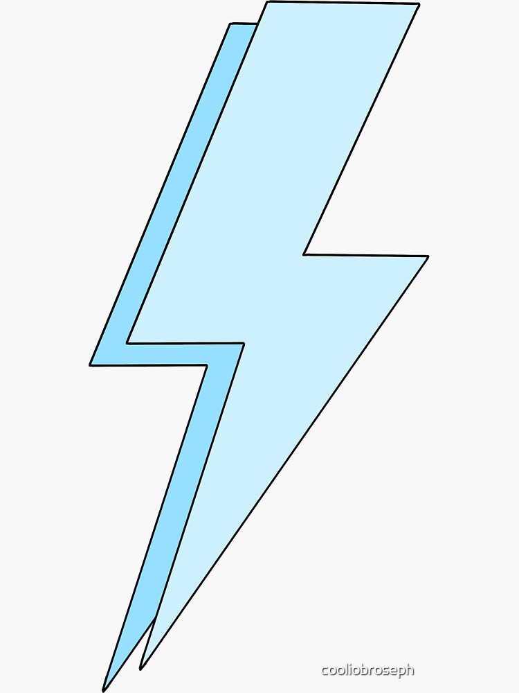 "light blue lightning bolt" Sticker for Sale by cooliobroseph Redbubble