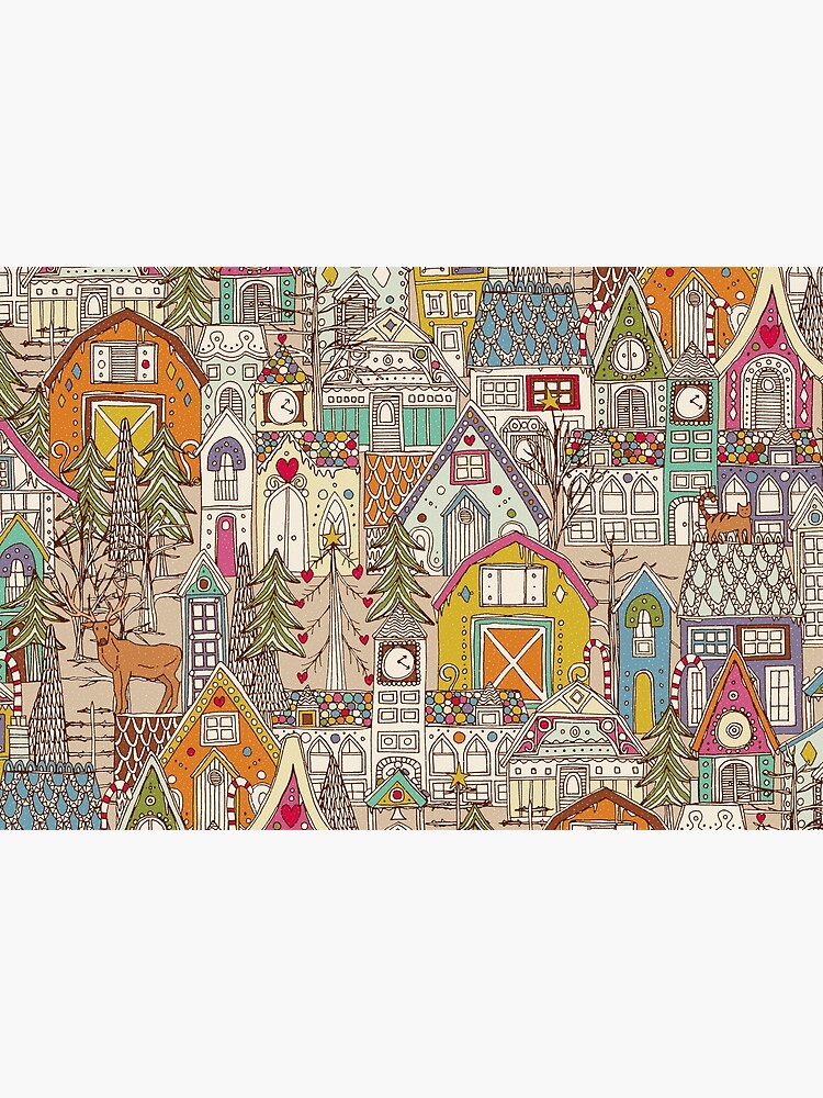 vintage gingerbread town by scrummy