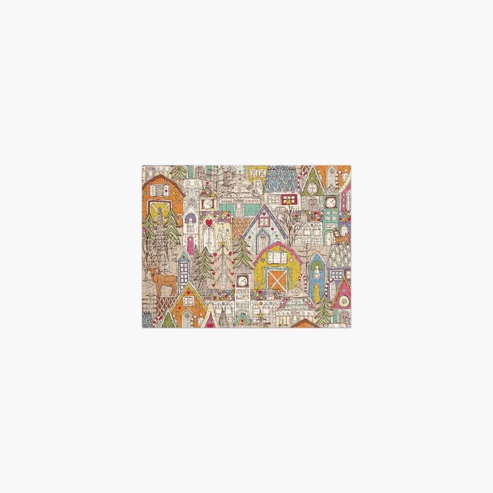 vintage gingerbread town Jigsaw Puzzle