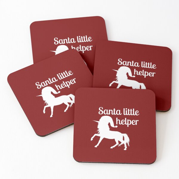Item preview, Santa little helper unicorn  designed and sold by Stylekingdom.