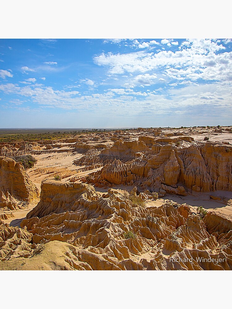 Thumbnail 3 of 3, Throw Pillow, Sand Formation, Mungo National Park, NSW, Australia designed and sold by Richard Windeyer.