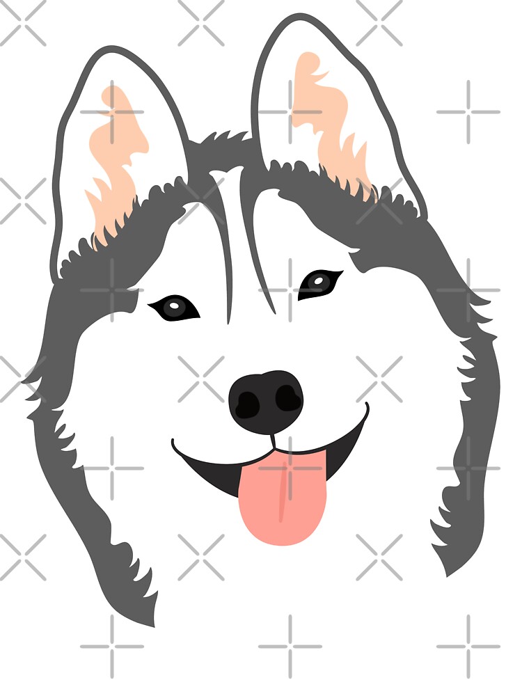 Funny Siberian Husky Emoji T-Shirt Funny Siberian Husky Emoji T-Shirt