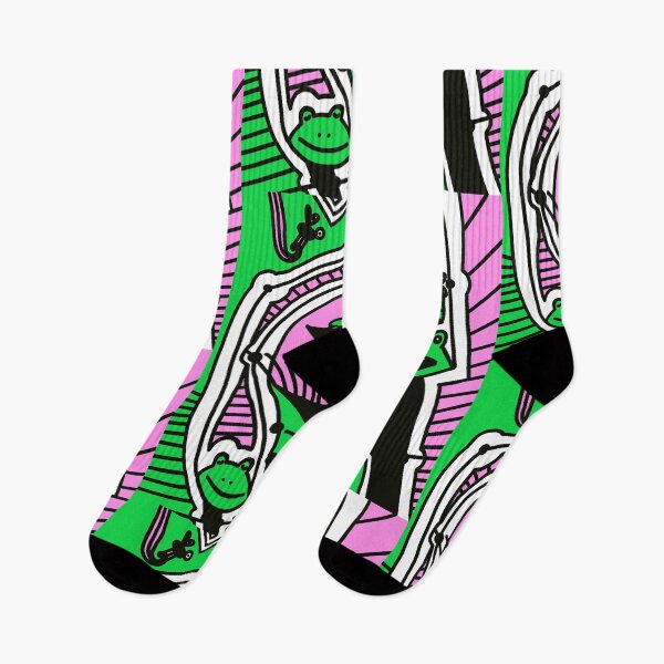 Item preview, frog friends designed and sold by socks4hands.