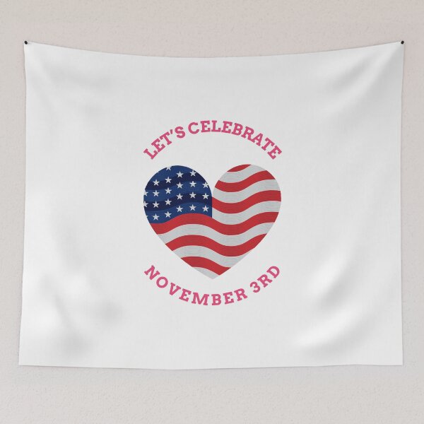 Item preview, Lets Celebrate November 3rd USA Heart designed and sold by LondonRockCity.