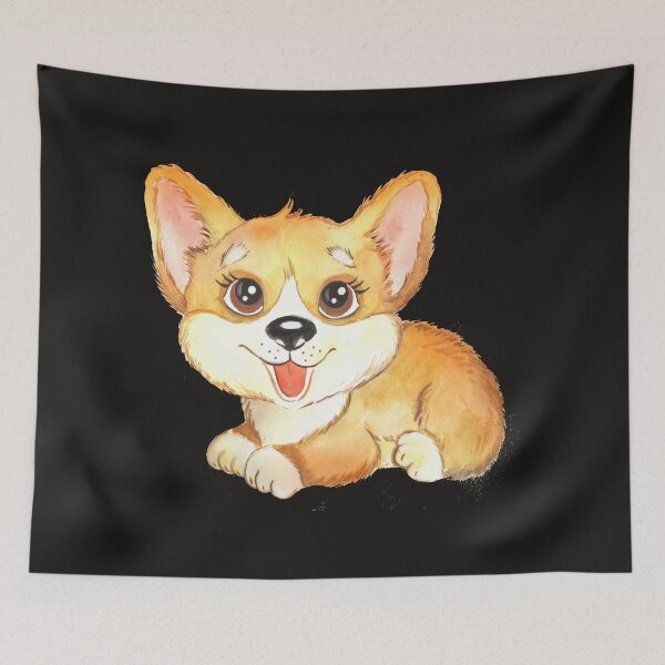 Item preview,  Cute Smiling  yellow welsh corgi dog breed designed and sold by remonss.