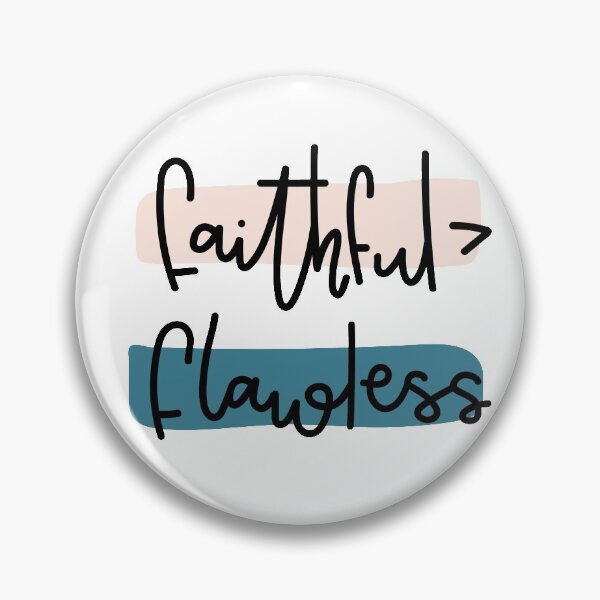 Item preview, Faithful > Flawless - Pink and Green - Hymn Bible Verse Christian Quote designed and sold by erinjwatsonart.