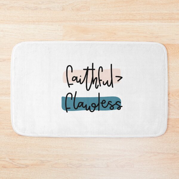 Item preview, Faithful > Flawless - Pink and Green - Hymn Bible Verse Christian Quote designed and sold by erinjwatsonart.