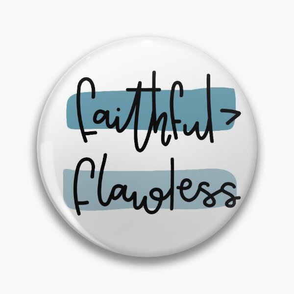 Item preview, Faithful > Flawless - Blue - Hymn Bible Verse Christian Quote designed and sold by erinjwatsonart.