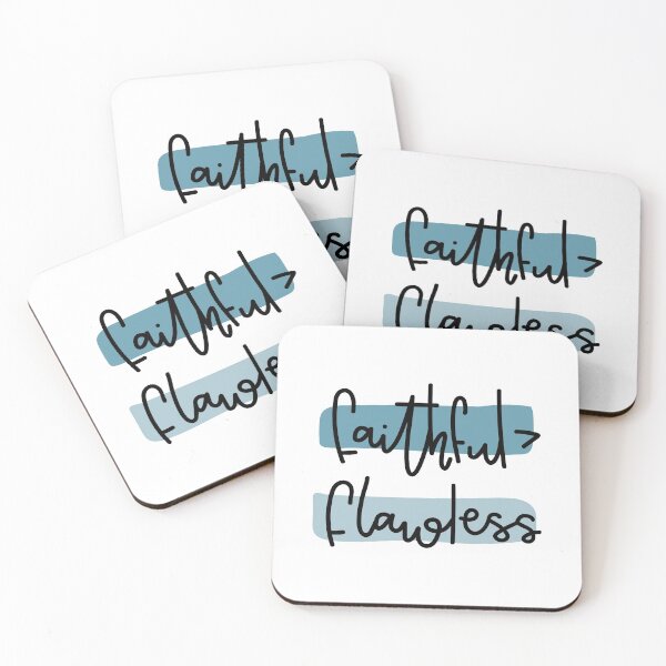 Item preview, Faithful > Flawless - Blue - Hymn Bible Verse Christian Quote designed and sold by erinjwatsonart.