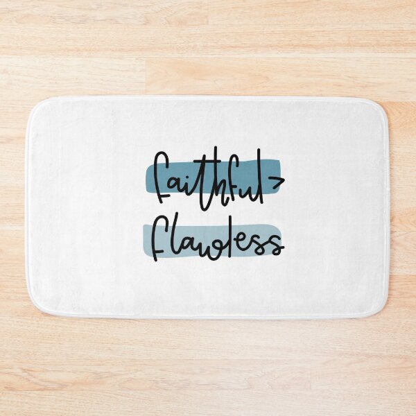 Item preview, Faithful > Flawless - Blue - Hymn Bible Verse Christian Quote designed and sold by erinjwatsonart.