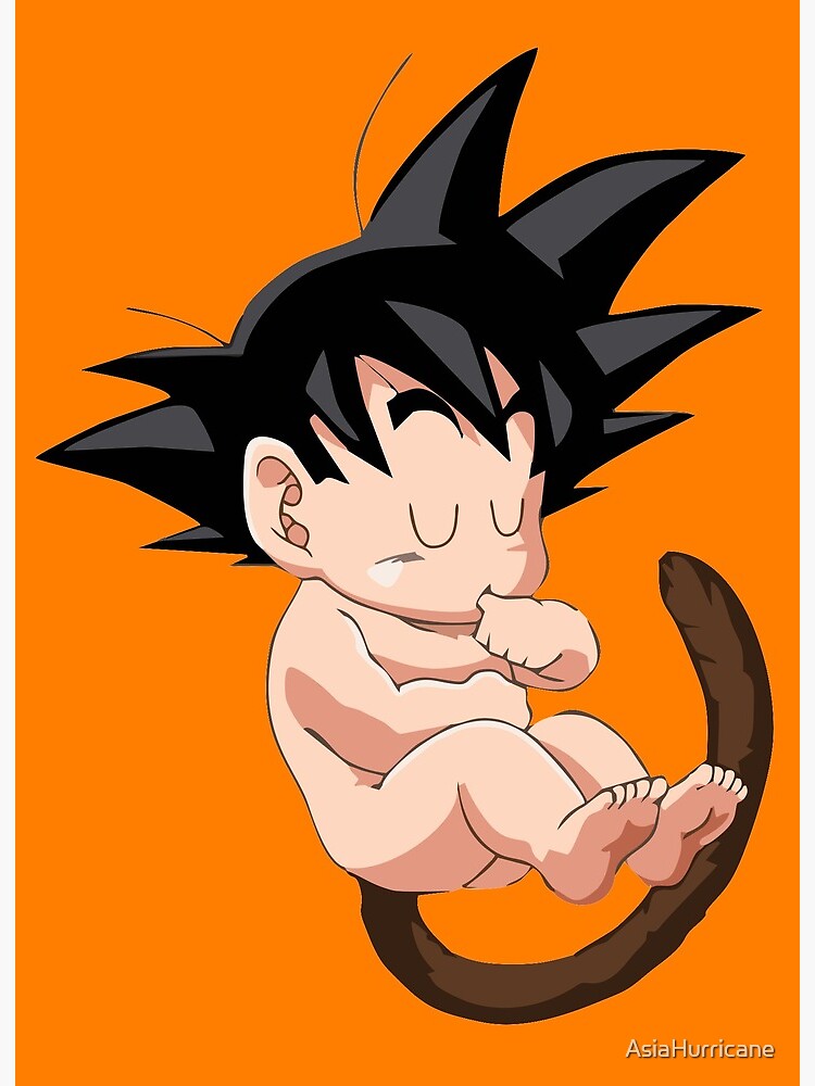 Lamina Rigida Baby Goku Sleeping De Asiahurricane Redbubble