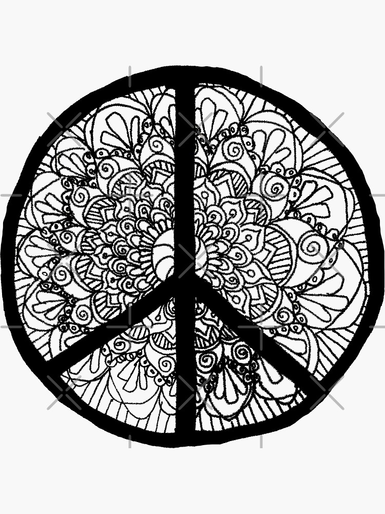 “Peace Mandala” Sticker by nsvtwork | Redbubble