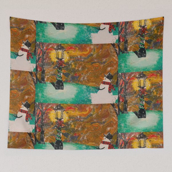 Item preview, Snowman in the forest designed and sold by RobynAIrving.