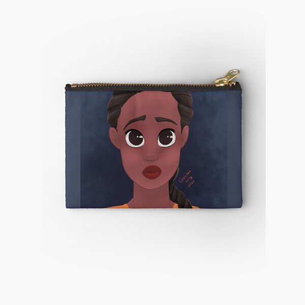 Item preview, Girl in in Orange on Blue Background designed and sold by A2Gretchen.