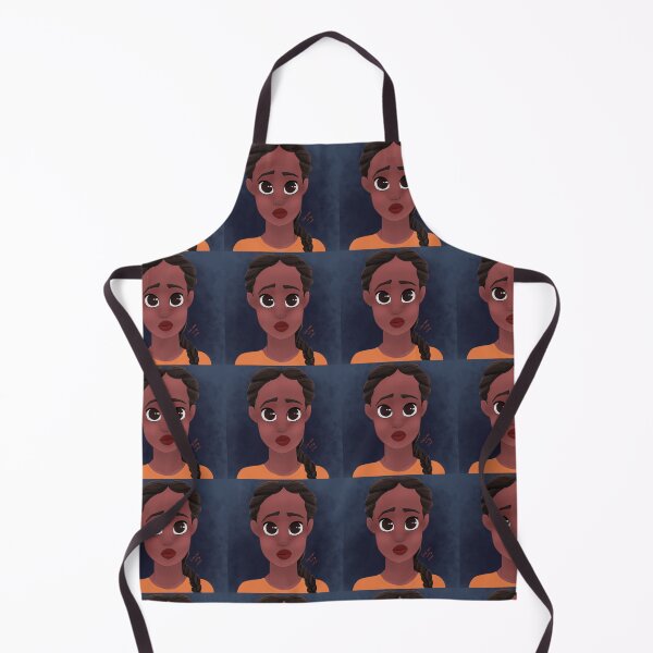 Item preview, Girl in in Orange on Blue Background designed and sold by A2Gretchen.