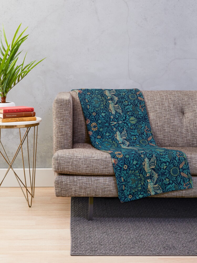 Alternate view of Bird by William Morris, 1878 Throw Blanket