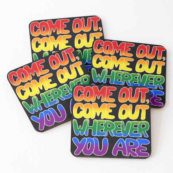 Item preview, Coming Out Rhyme with Gay Flag  designed and sold by Georgi-Cottage.