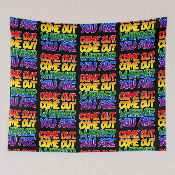 Item preview, Coming Out Rhyme with Gay Flag  designed and sold by Georgi-Cottage.