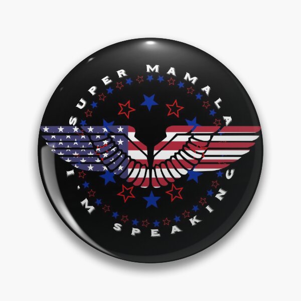 Item preview, Super Mamala I'm Speaking US Flag Eagle Wings White Text designed and sold by iketo90.