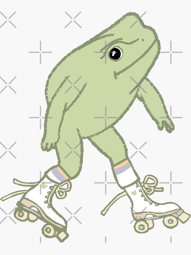 Frog on Roller Skates by sunflwrmike7