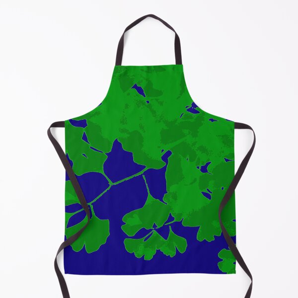 Item preview, Ginko Leaves in Green on Blue designed and sold by AlteredAtelier.