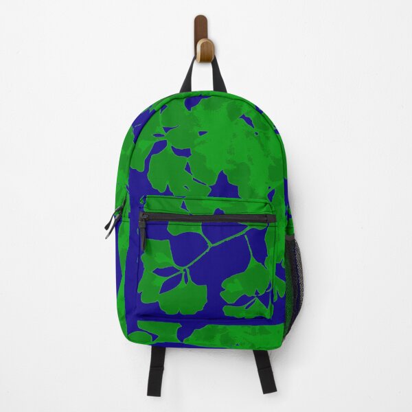 Item preview, Ginko Leaves in Green on Blue designed and sold by AlteredAtelier.