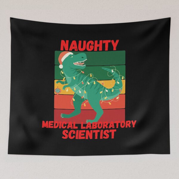 Item preview, T REX CHRISTMAS TREE LIGHTS NAUGHTY MEDICAL LABORATORY SCIENTIST designed and sold by Hippiesole.
