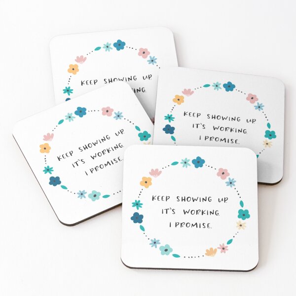 Item preview, Keep Showing Up designed and sold by ladybluebottle.