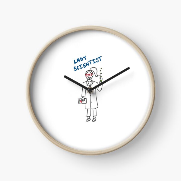 Lady Scientist Clock